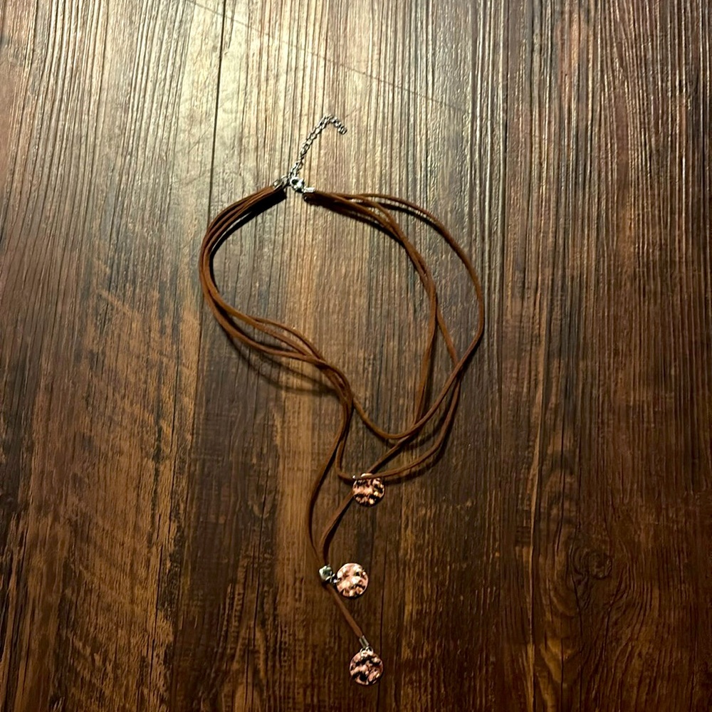 Brown leather Choker